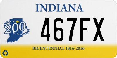 IN license plate 467FX