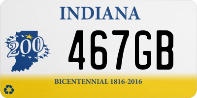 IN license plate 467GB