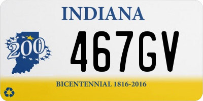 IN license plate 467GV