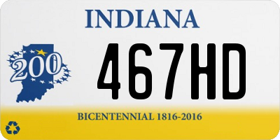 IN license plate 467HD