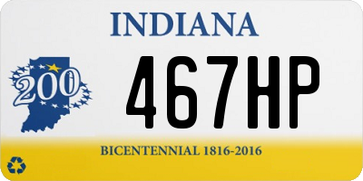 IN license plate 467HP