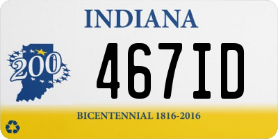 IN license plate 467ID