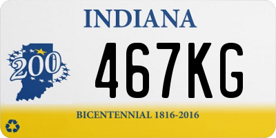 IN license plate 467KG