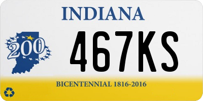 IN license plate 467KS