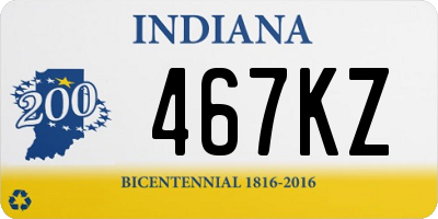 IN license plate 467KZ