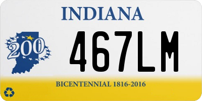 IN license plate 467LM