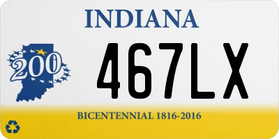 IN license plate 467LX