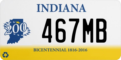 IN license plate 467MB