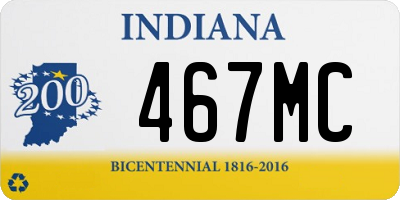 IN license plate 467MC