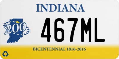 IN license plate 467ML