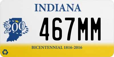 IN license plate 467MM