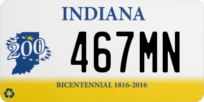 IN license plate 467MN