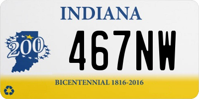 IN license plate 467NW