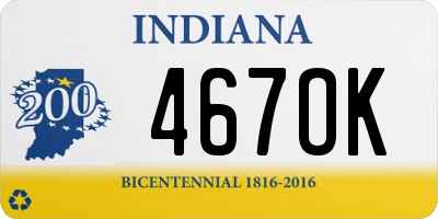 IN license plate 467OK