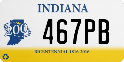 IN license plate 467PB