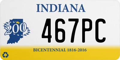 IN license plate 467PC