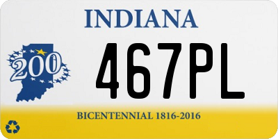 IN license plate 467PL