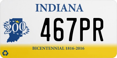 IN license plate 467PR