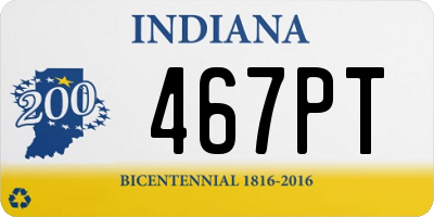 IN license plate 467PT