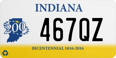 IN license plate 467QZ