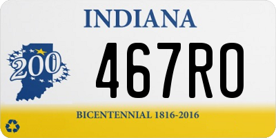 IN license plate 467RO