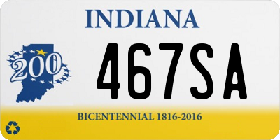 IN license plate 467SA