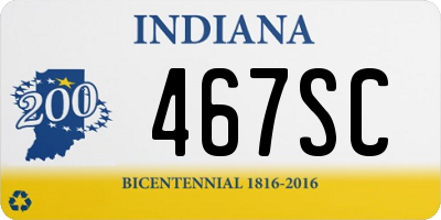 IN license plate 467SC