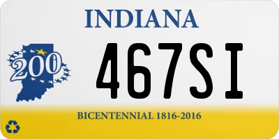 IN license plate 467SI