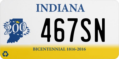 IN license plate 467SN