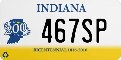 IN license plate 467SP