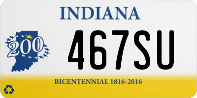 IN license plate 467SU