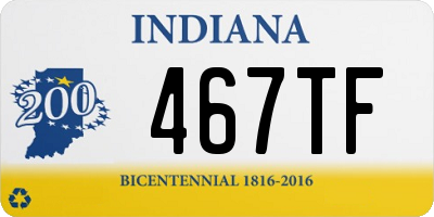 IN license plate 467TF