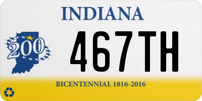 IN license plate 467TH