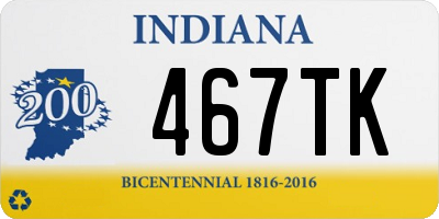 IN license plate 467TK