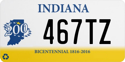 IN license plate 467TZ