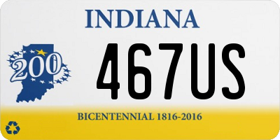 IN license plate 467US