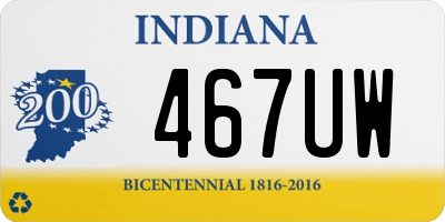 IN license plate 467UW