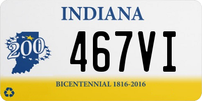 IN license plate 467VI