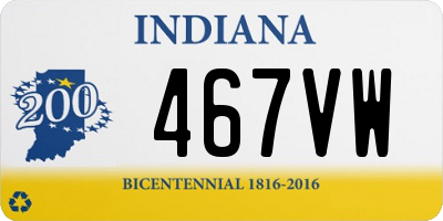 IN license plate 467VW