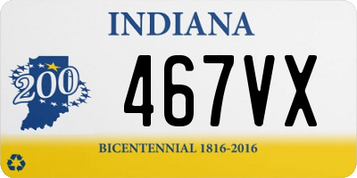 IN license plate 467VX