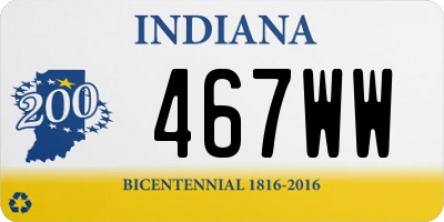 IN license plate 467WW