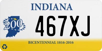 IN license plate 467XJ
