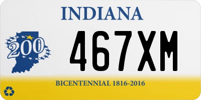 IN license plate 467XM