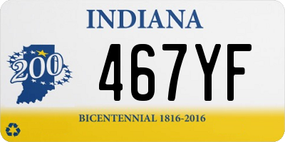 IN license plate 467YF