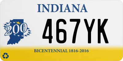 IN license plate 467YK