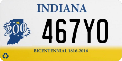 IN license plate 467YO