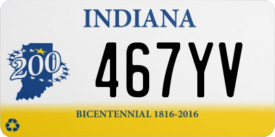 IN license plate 467YV