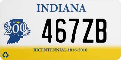 IN license plate 467ZB