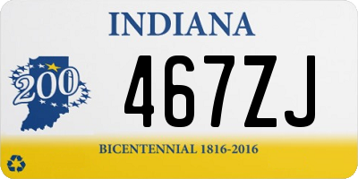 IN license plate 467ZJ