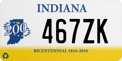 IN license plate 467ZK